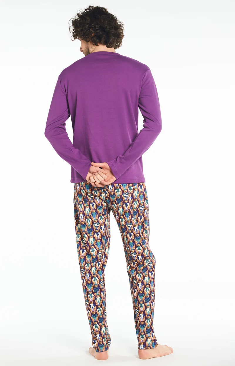Pyjama Teddy - Violet