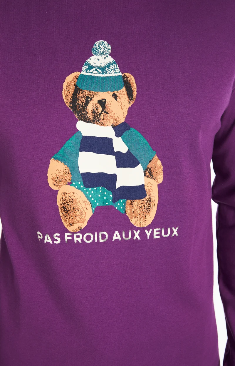 Pyjama Teddy - Violet