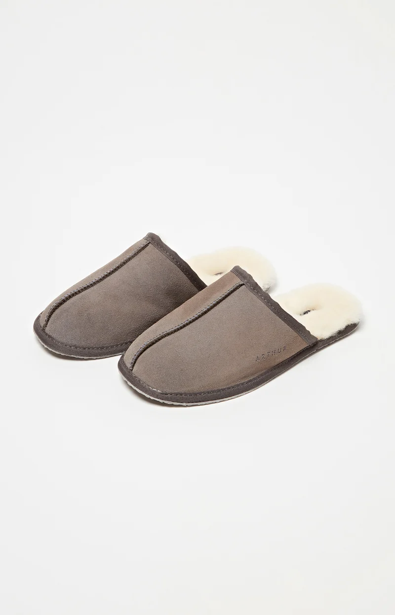 Chaussons Laine - Taupe