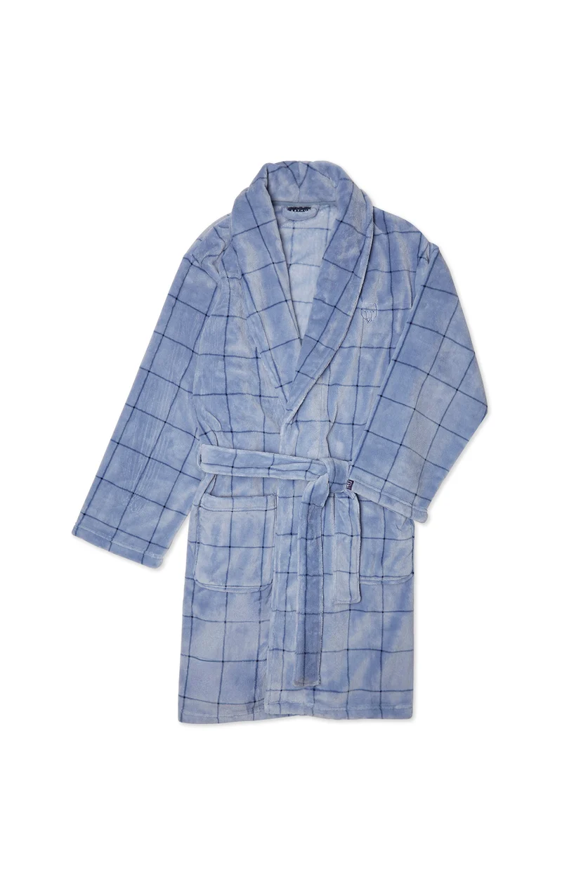 Robe de chambre Carreaux - Azur