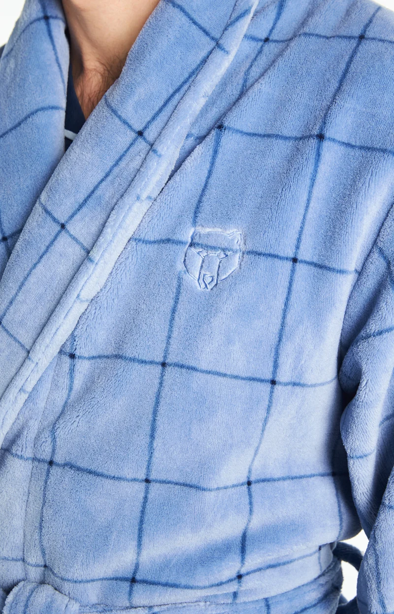Robe de chambre Carreaux - Azur