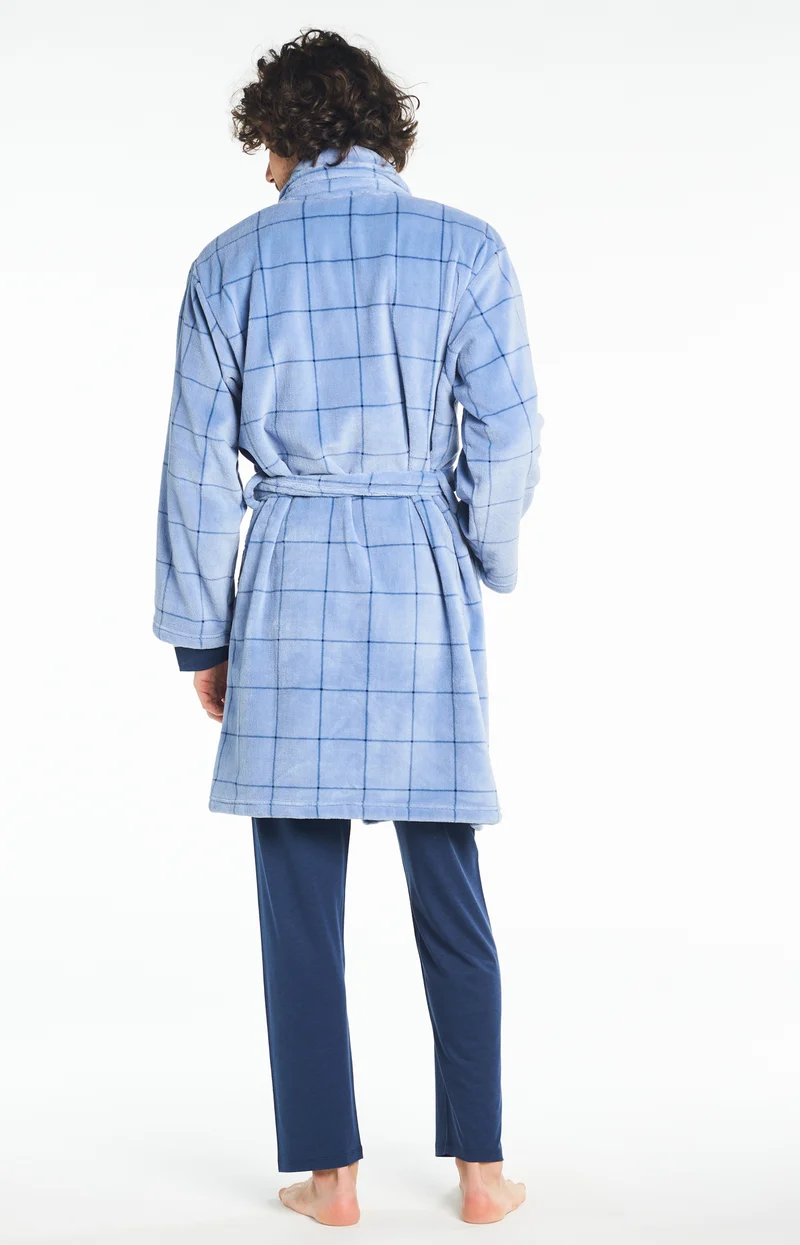 Robe de chambre Carreaux - Azur
