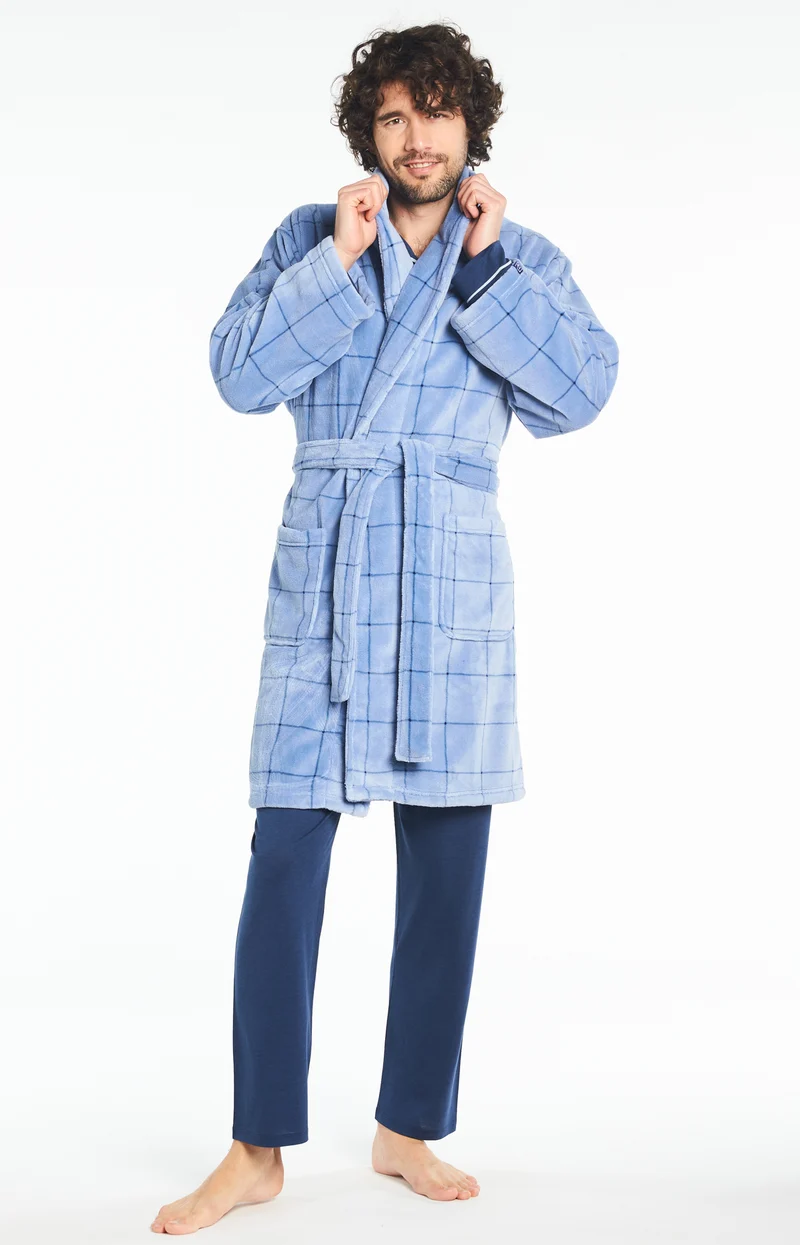 Robe de chambre Carreaux - Azur