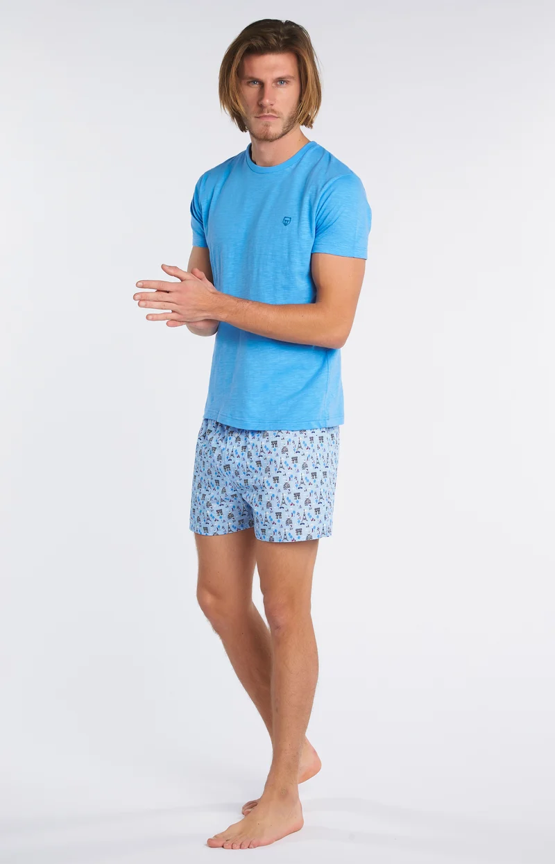 Tee shirt uni - Azur