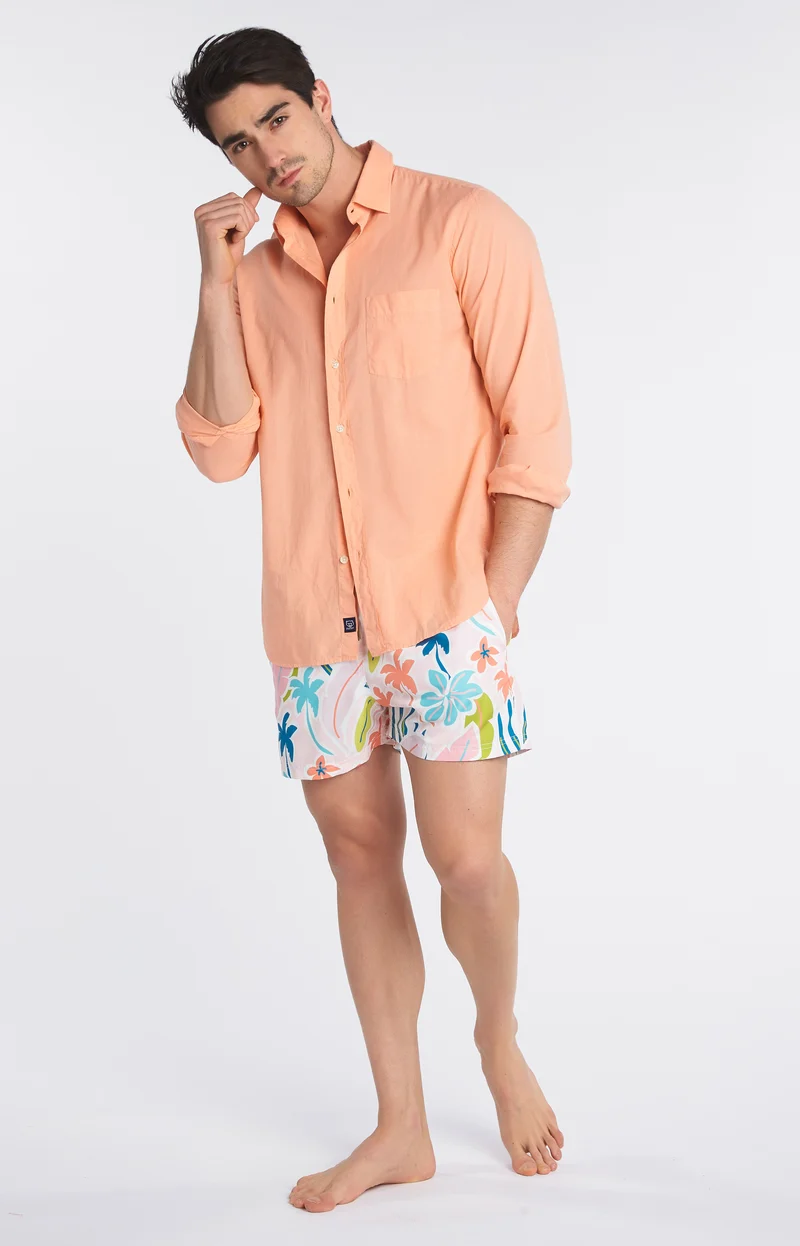 Chemise unie Melon