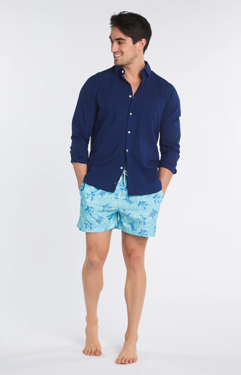 Chemise unie marine