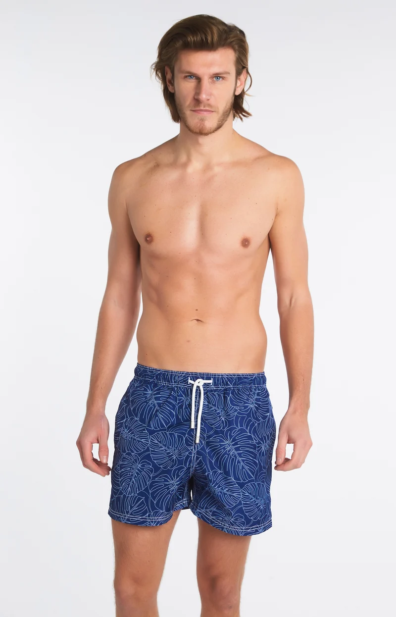 Short de bain - Feuille