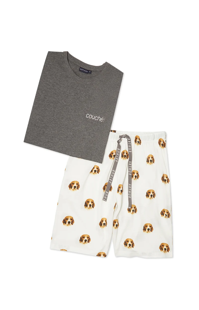 Pyjashort Beagle - Gris
