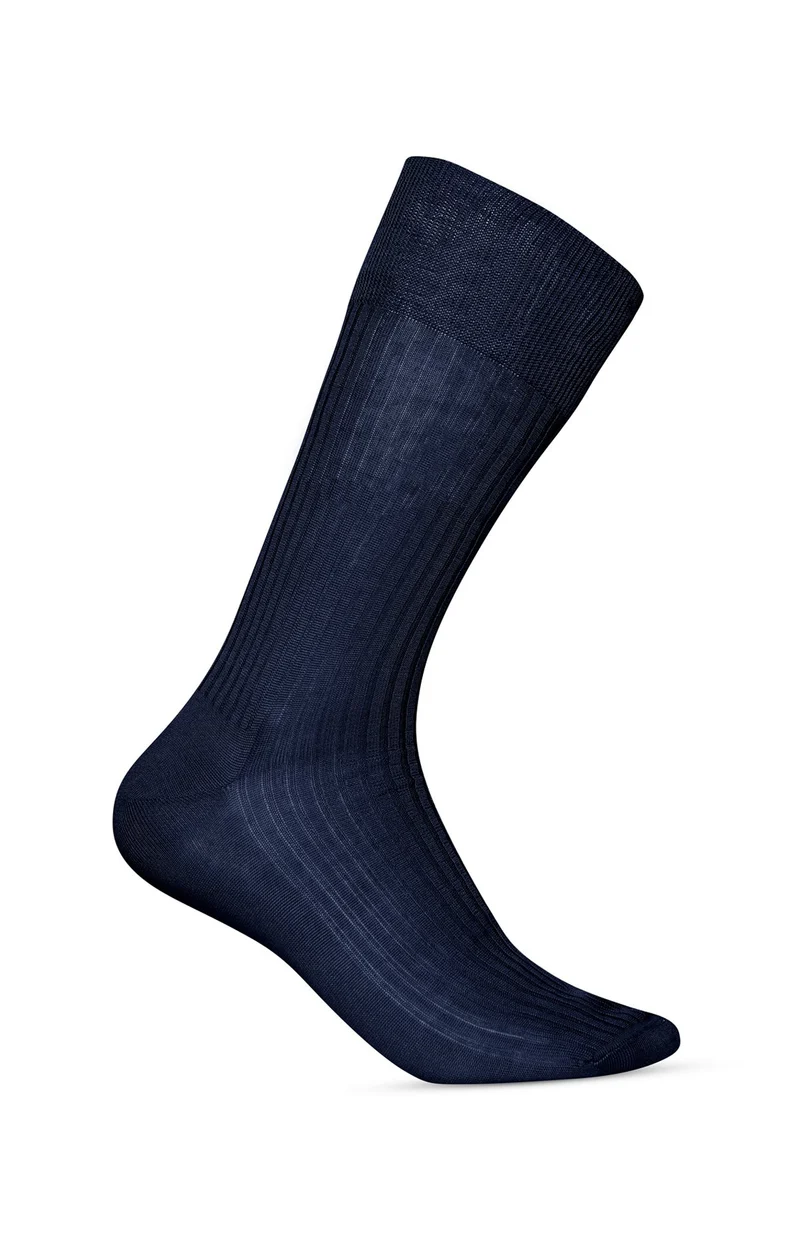Pack 2 chaussettes en fil d'écosse - Marine