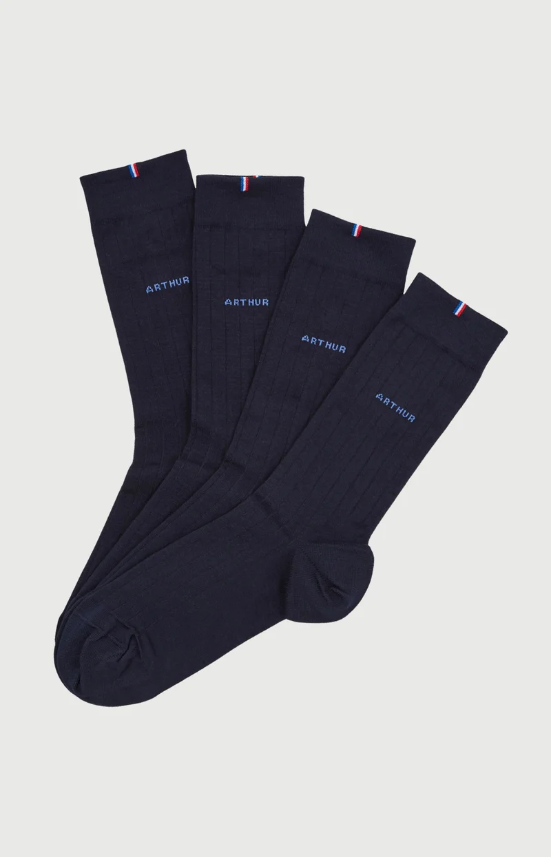 Pack 2 chaussettes en viscose - Bambou Marine