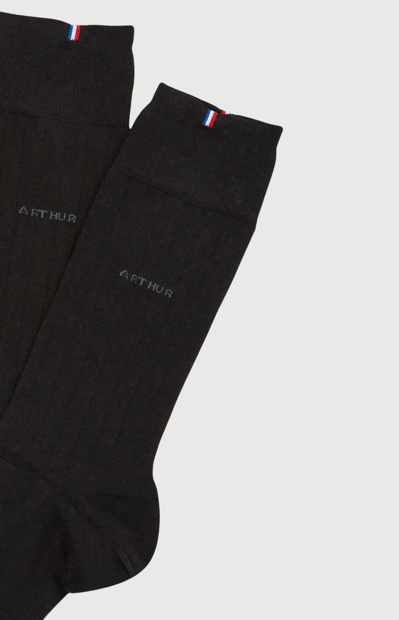 Pack 2 chaussettes en viscose - Bambou Noir