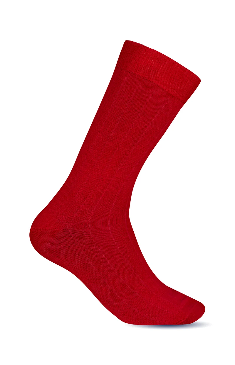 Chaussettes laine et cachemire - Rouge