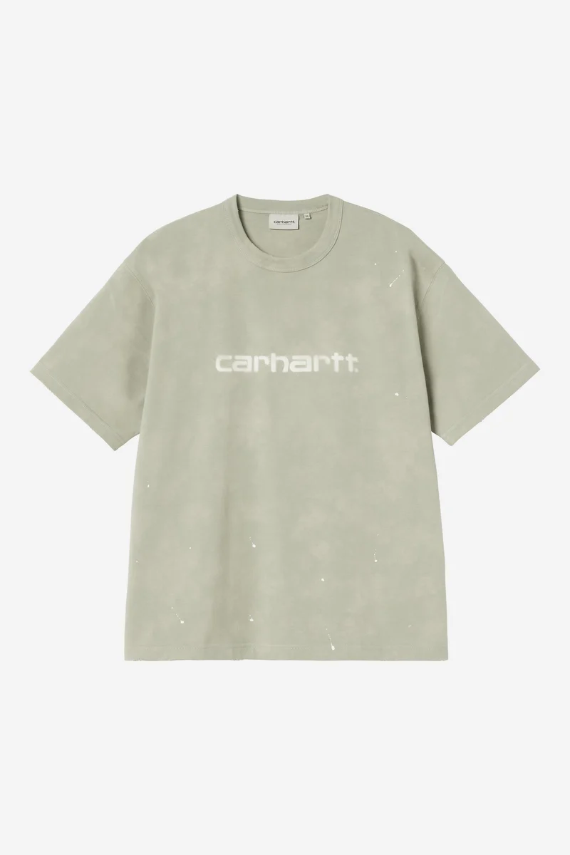 Carhartt Wip PAINTER S/S TEE Shady Green destroy wash splatter