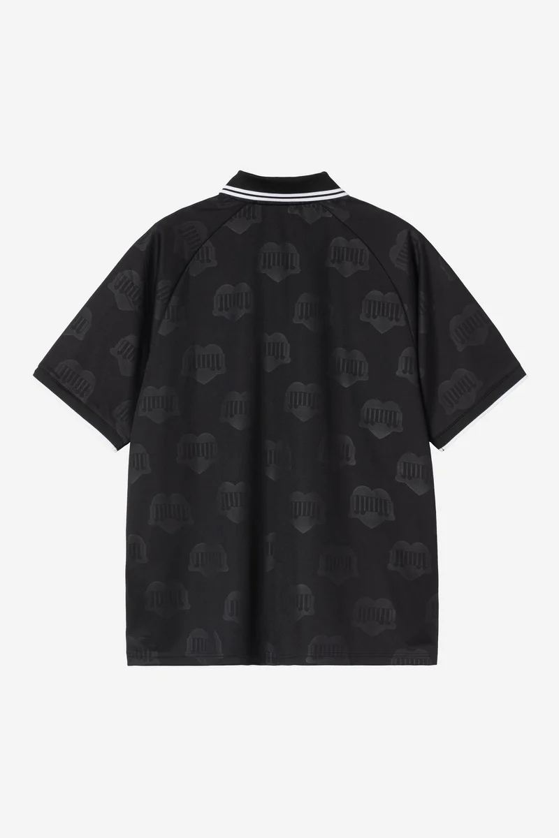 Carhartt Wip TERRACE FOOTBALL S/S TEE Heart Train Jacquard Black