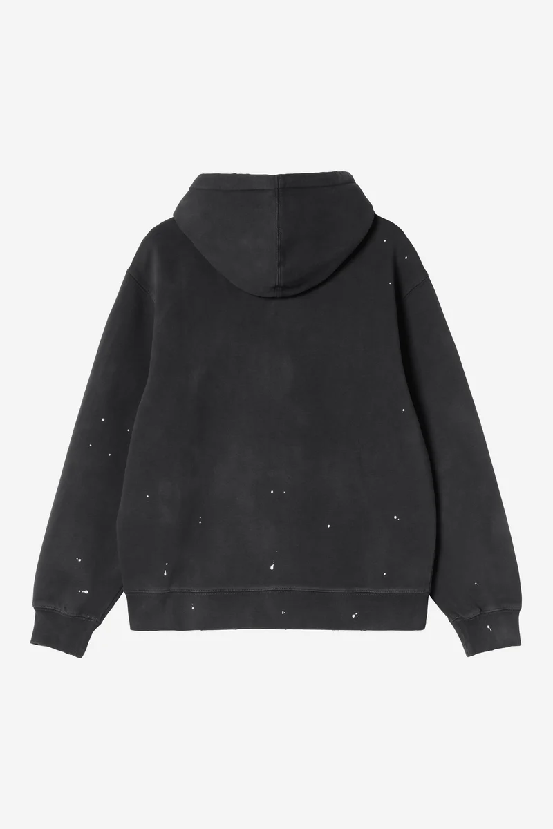 Carhartt Wip HOODED PANTER JACKET Black destroy wash splatter