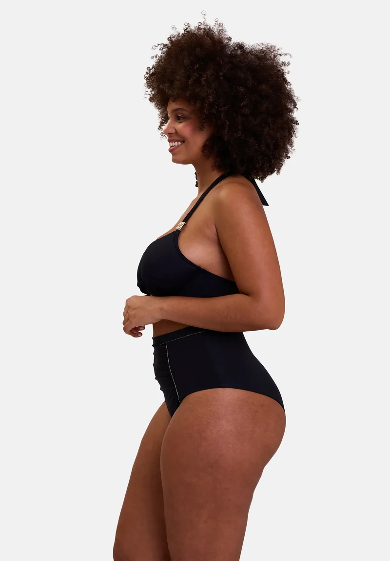 Culotte de bain taille haute Speekaboo Shape Noir