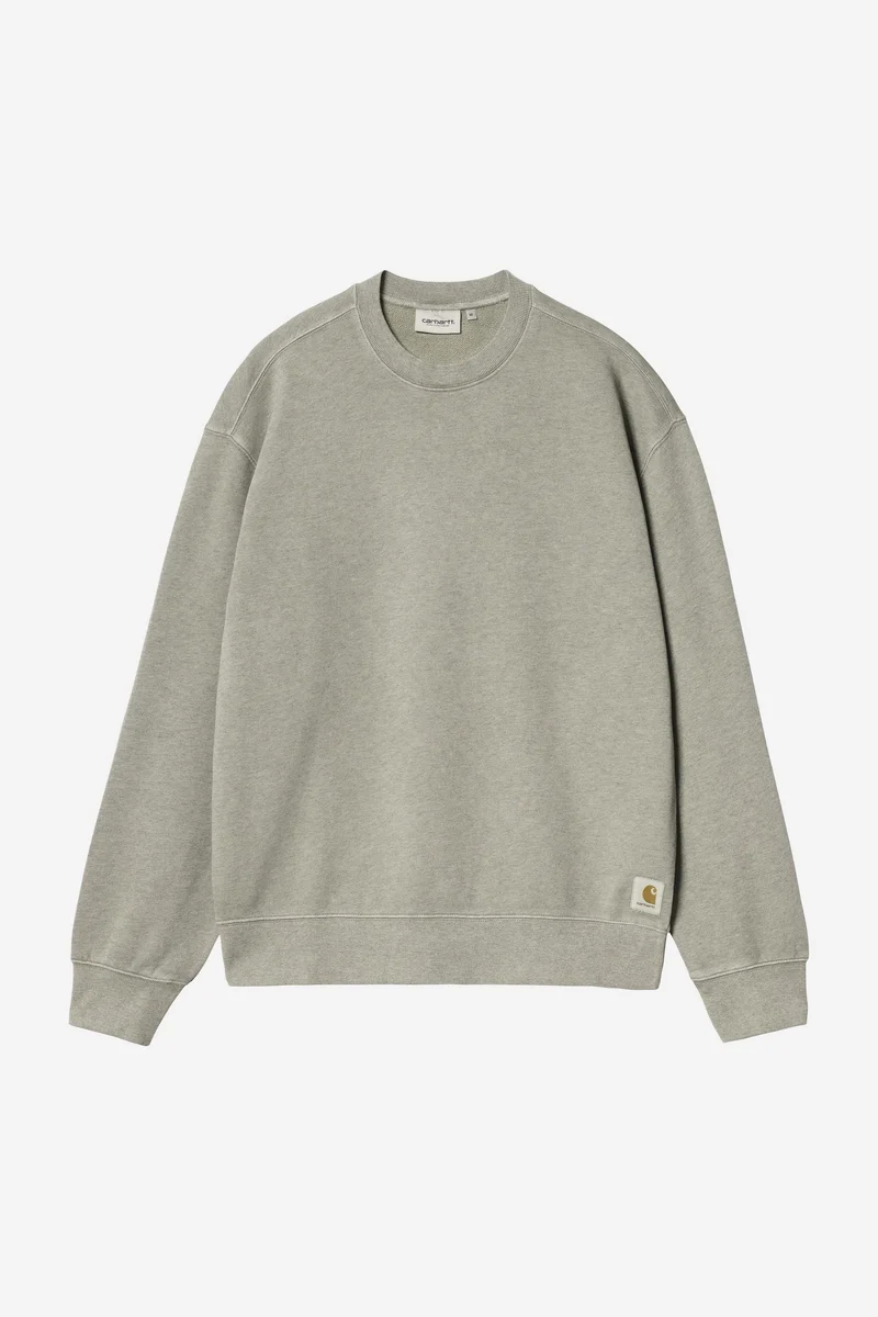 Carhartt Wip CASPIAN SWEAT Shady Green Heather garment dyed