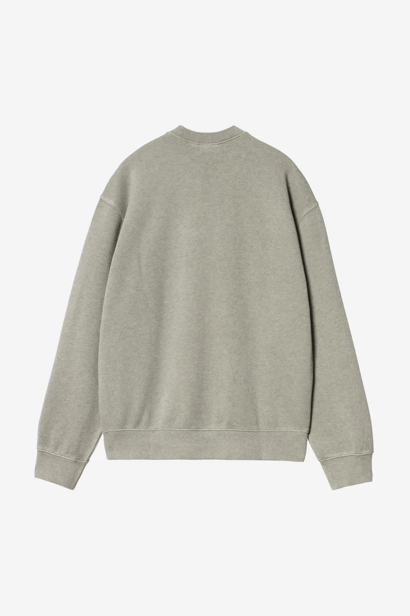 Carhartt Wip CASPIAN SWEAT Shady Green Heather garment dyed