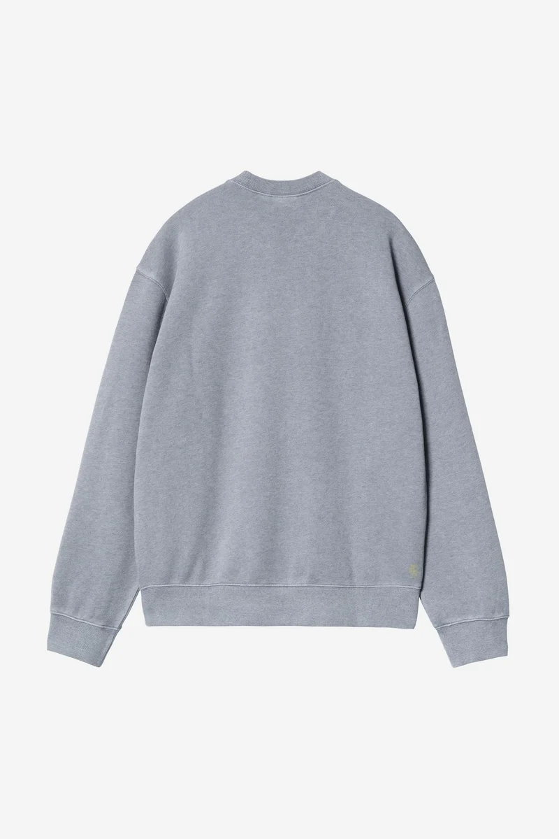 Carhartt Wip CASPIAN SWEAT Shady Blue Heather garment dyed