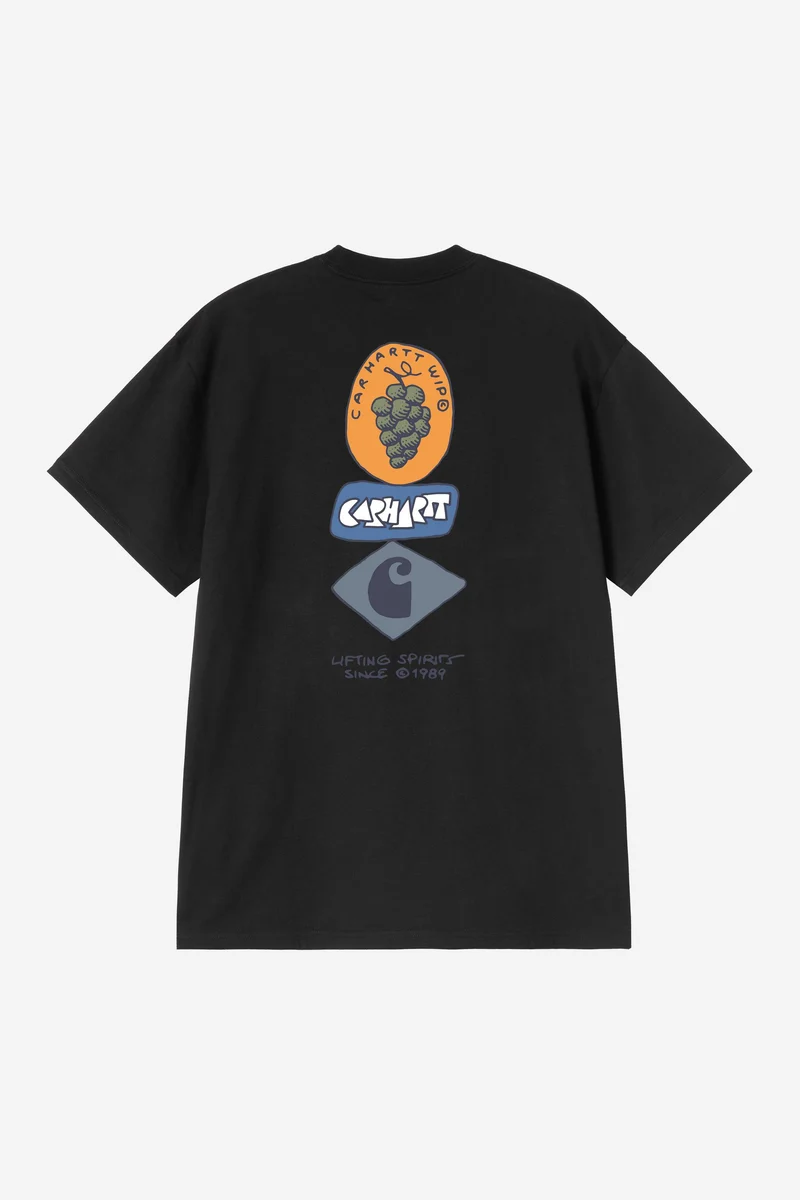 Carhartt Wip STACKED GRAPES S/S TEE Black