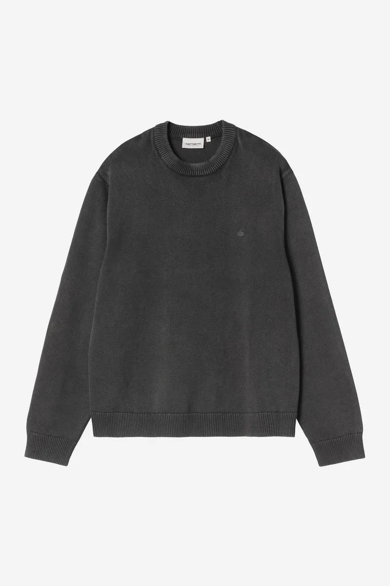 Carhartt Wip KORI SWEATER Black garment dyed