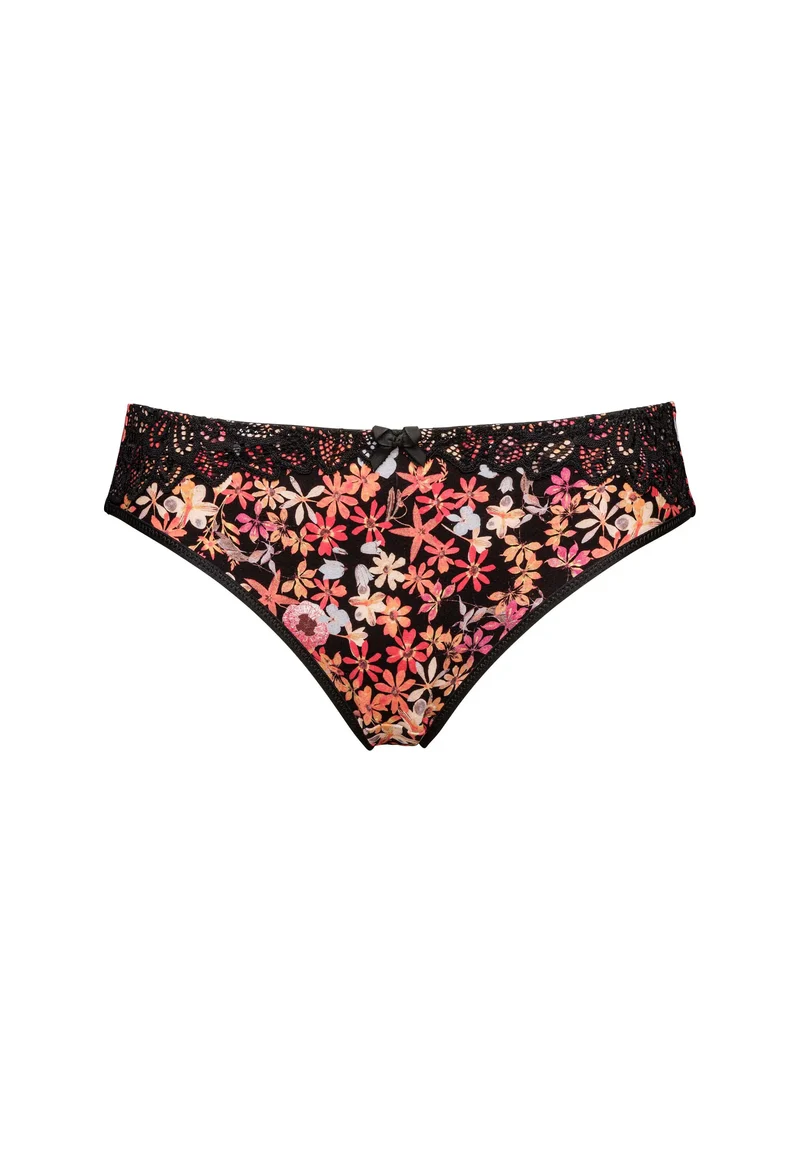 Slip Ava Fantaisie Imprimé Floral Noir