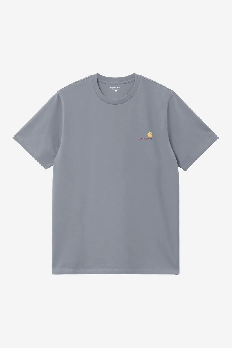 Carhartt Wip AMERICAN SCRIPT S/S TEE Shady Blue