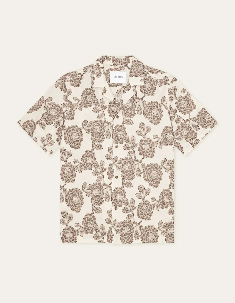 Les Deux LESLEY FLOWER JACQ S/S SHIRT Ivory