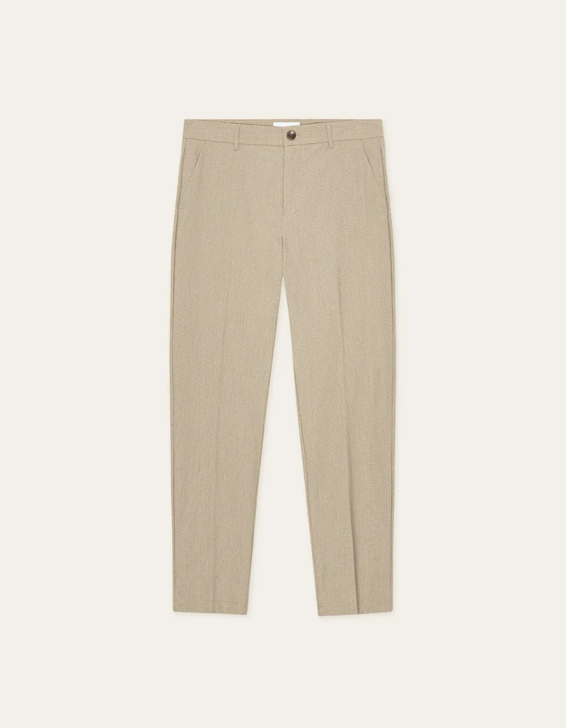 Les Deux COMO REG MINI CHECK PANT PANTS Dark Sand