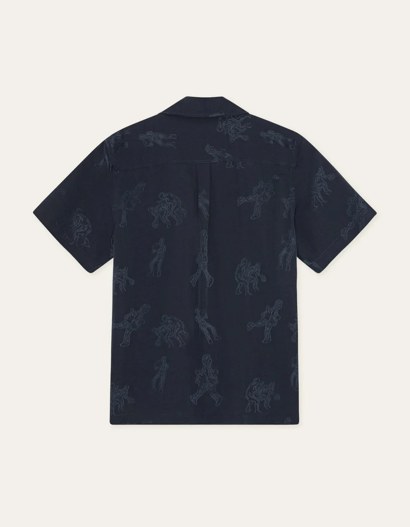 Les Deux LESLEY PLAYERS JACQ S/S SHIRT Dark Navy