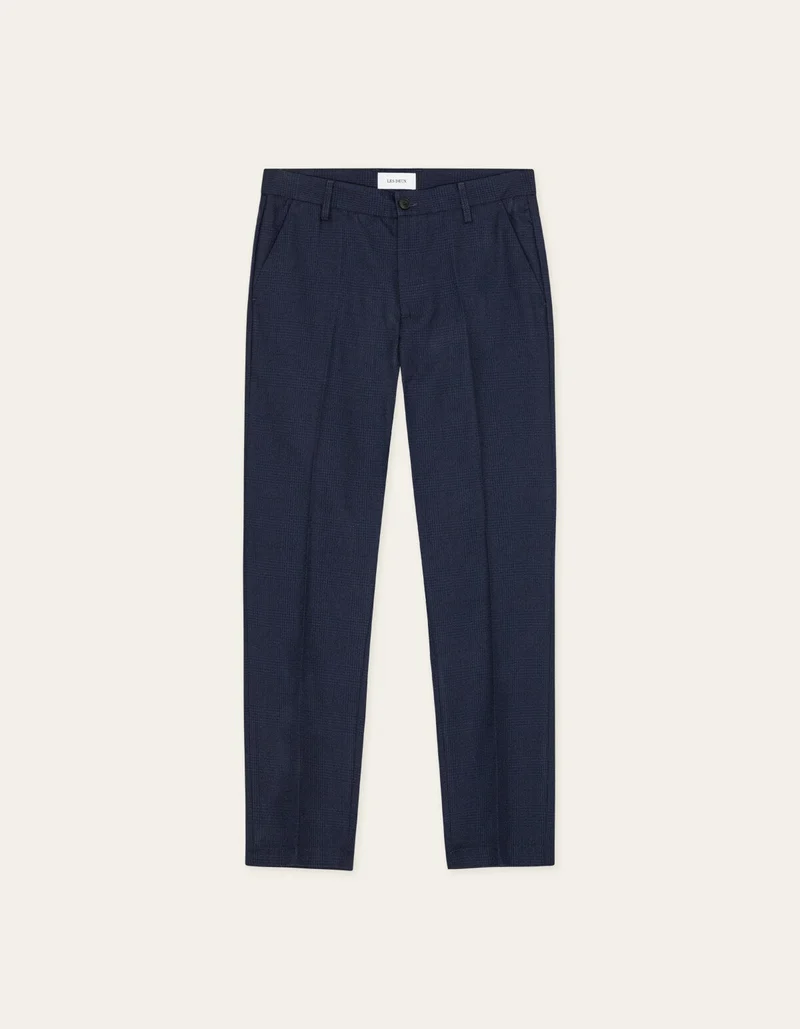 Les Deux COMO REG HOUNDSTOOTH SUIT PANT Dark Navy