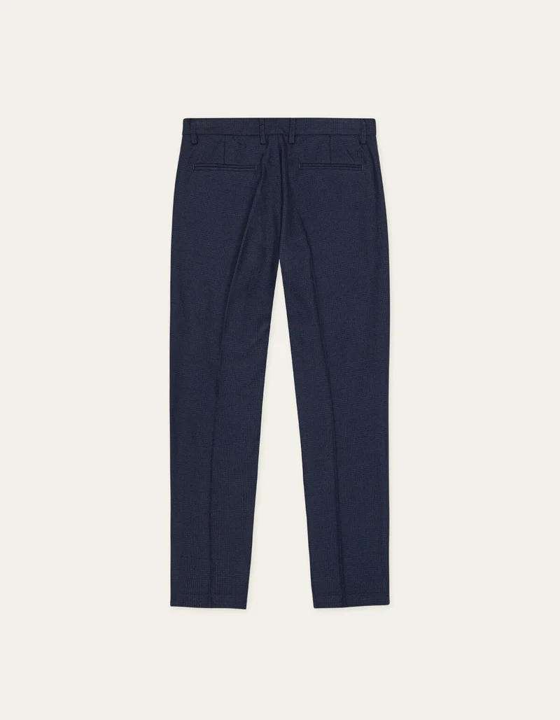 Les Deux COMO REG HOUNDSTOOTH SUIT PANT Dark Navy