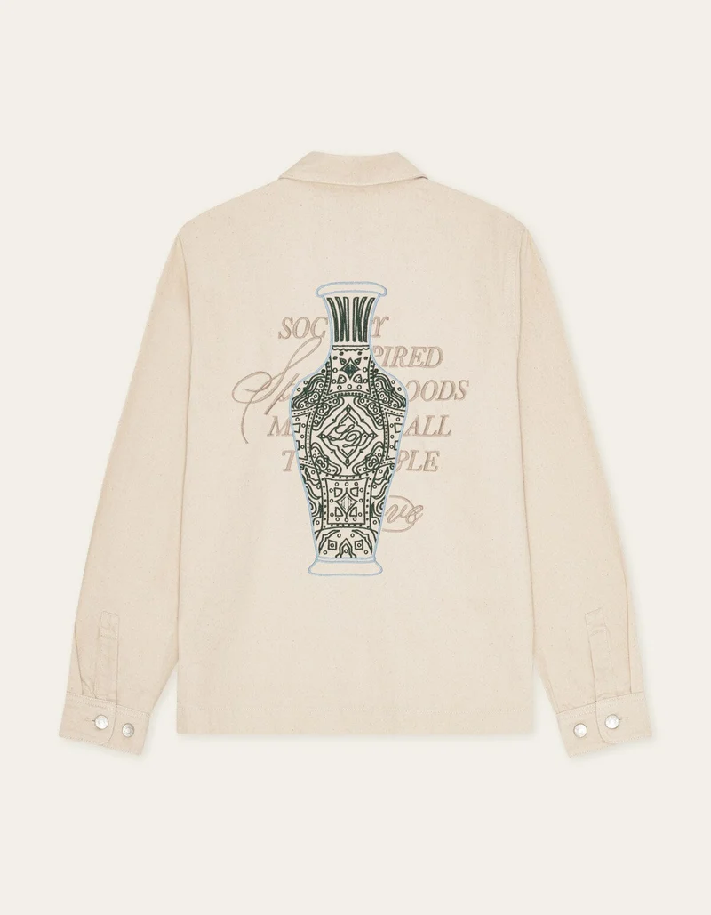 Les Deux LAYTON FAIENCE TWILL OVERSHIRT Ivory