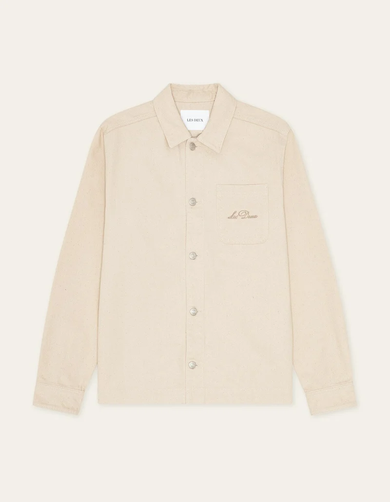 Les Deux LAYTON FAIENCE TWILL OVERSHIRT Ivory