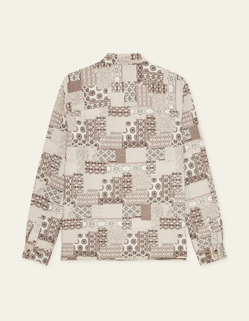 Les Deux LAYTON PATCHWORK JAC OVERSHIRT Light Sand