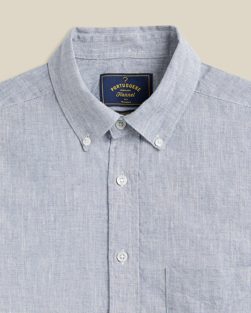 Portuguese Flannel GRANULAR L/S SHIRT Blue