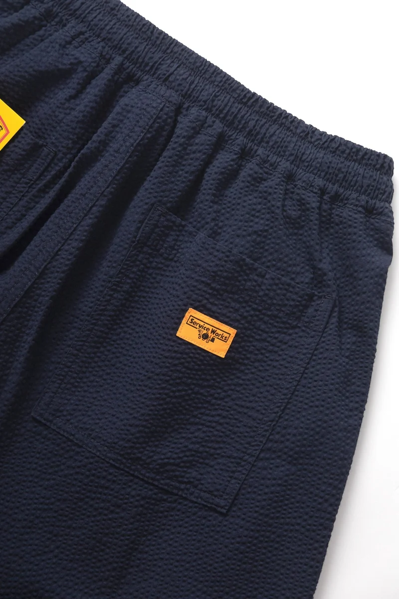 Service Works SEERSUCKER CHEF PANTS Dark Navy