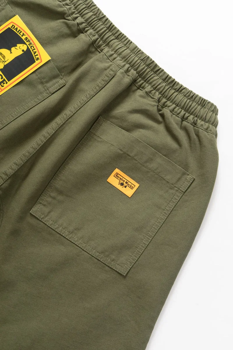 Service Works CANVAS CHEF SHORT Olive