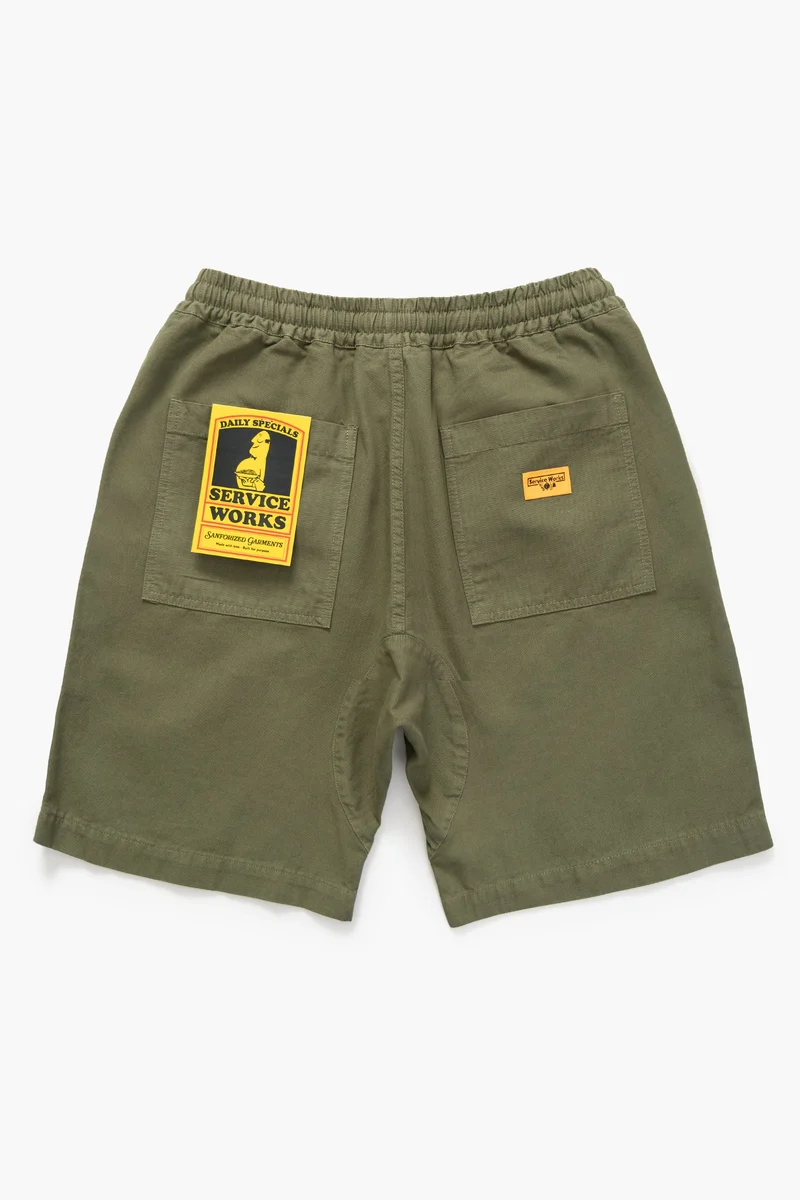 Service Works CANVAS CHEF SHORT Olive