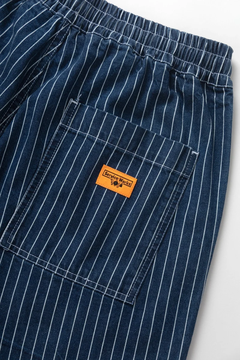 Service Works PINSTRIPE DENIM CHEF PANTS Indigo