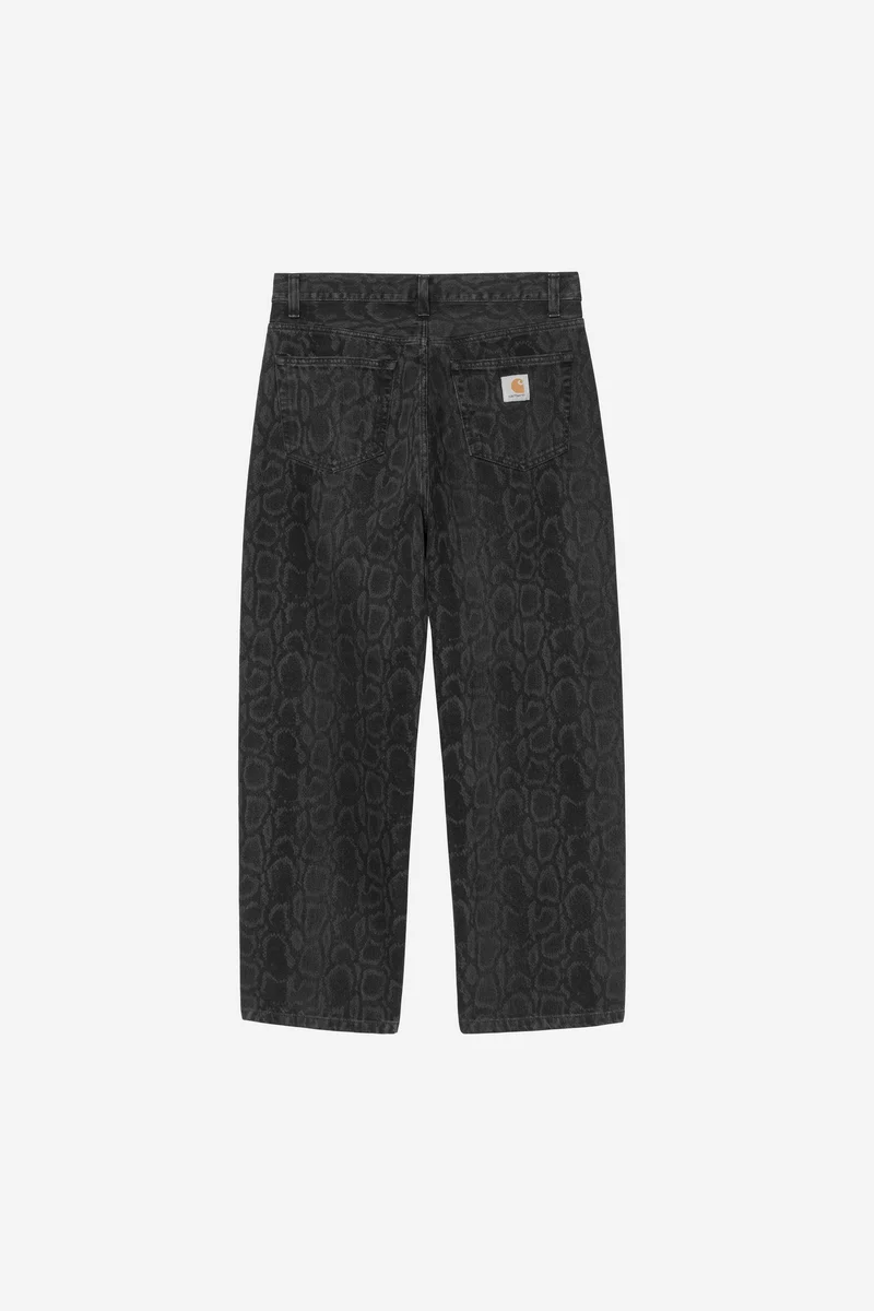 Carhartt Wip SNAKE LANDON PANT Black stone washed
