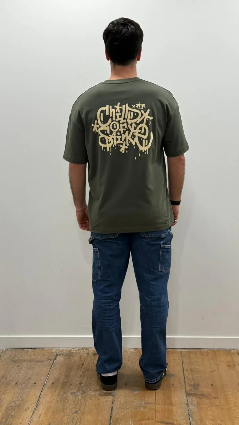 T Shirt Saint-Etienne Child Of Sainté X PITR PRT PREM Khaki/Beige