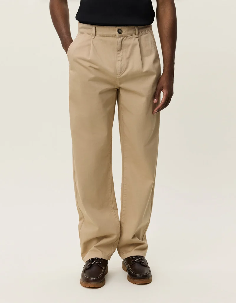 Les Deux Romeo Pleated Chino Pants Irish Cream