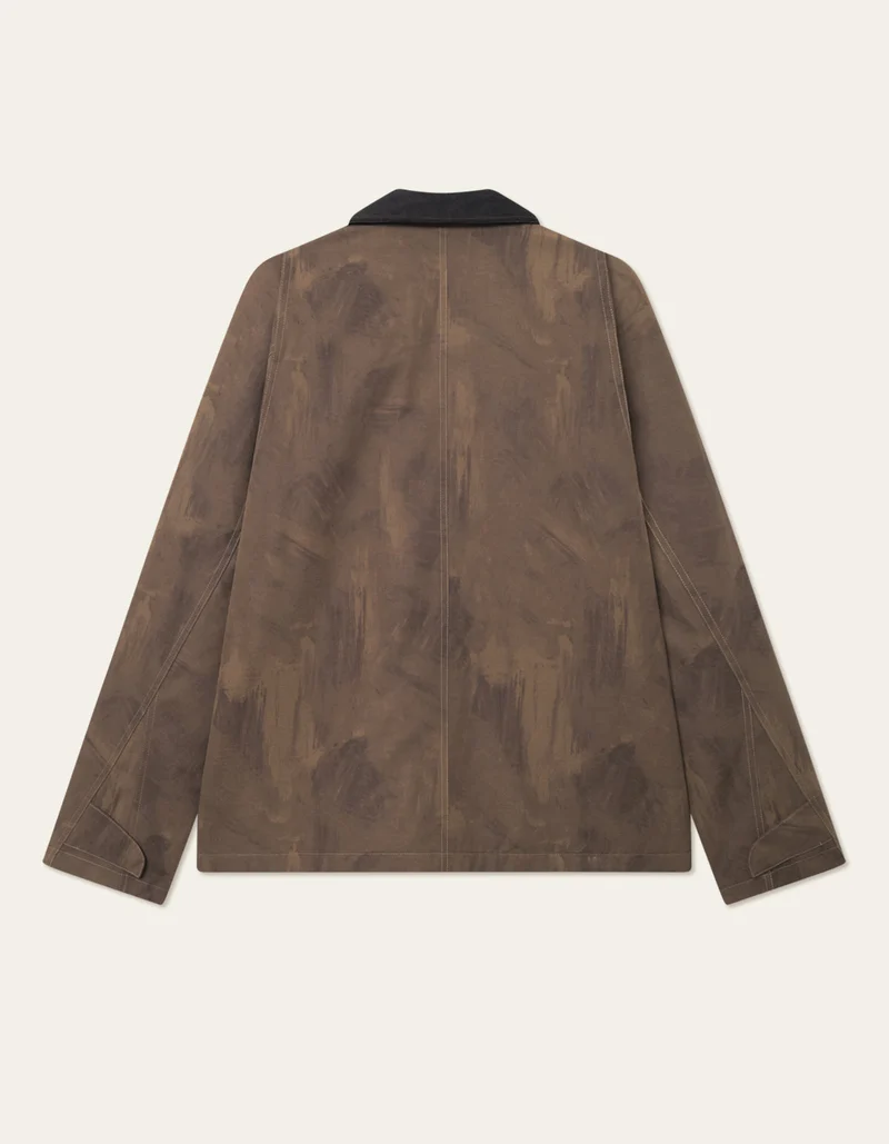 Les Deux Montana AOP Cotton Jacket Teak Brown