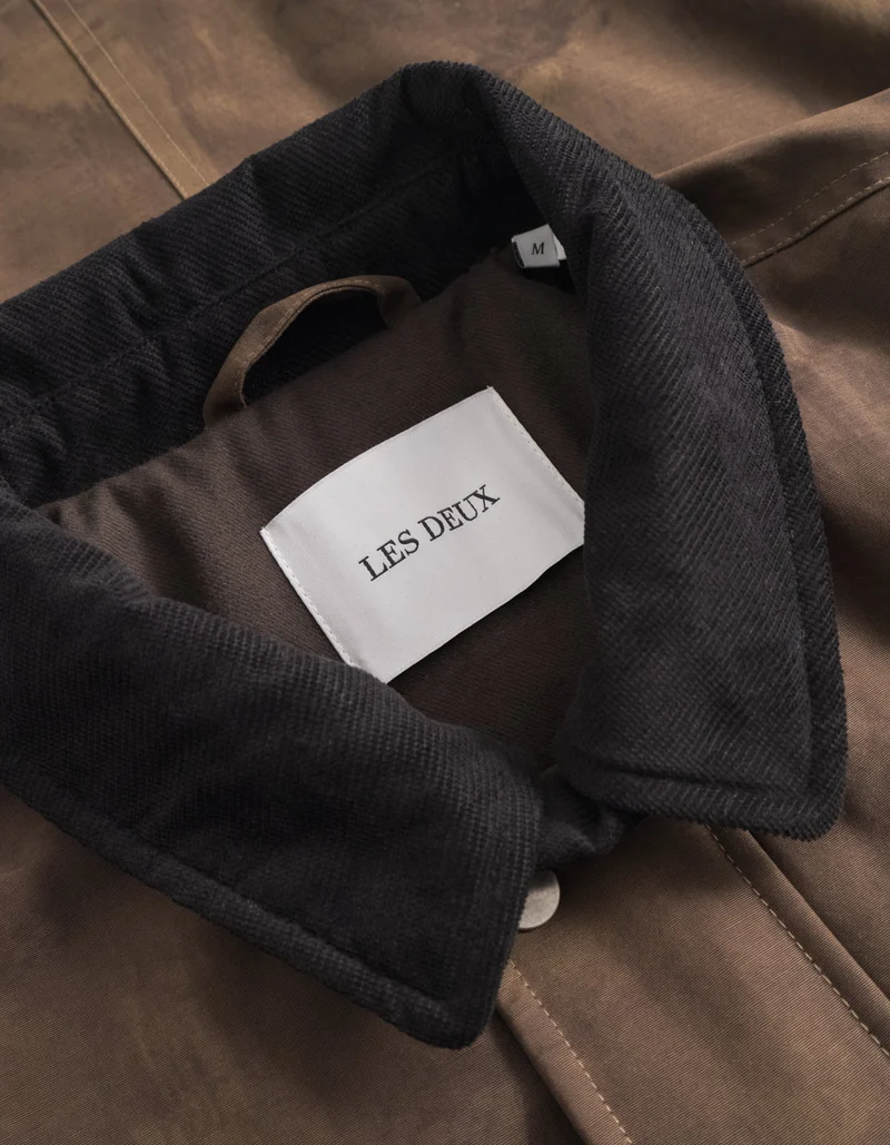 Les Deux Montana AOP Cotton Jacket Teak Brown