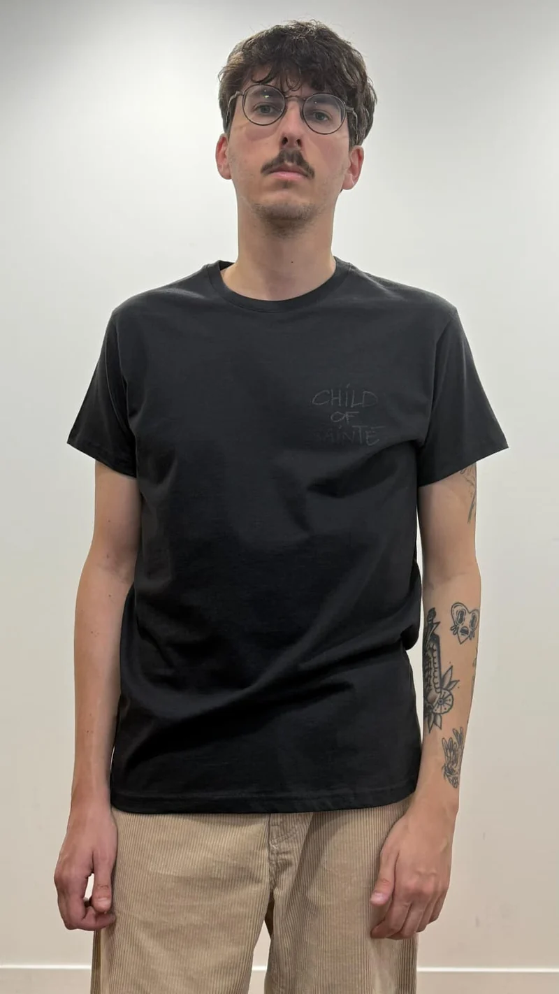 T Shirt Saint-Etienne Child Of Sainté cœur Noir