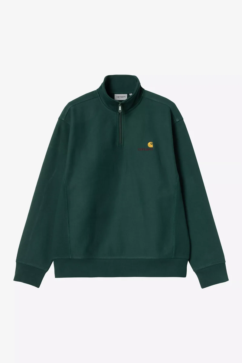 Pull Carhartt Wip HOODED AMERICAN SCRIPT SWEAT Dark Fir