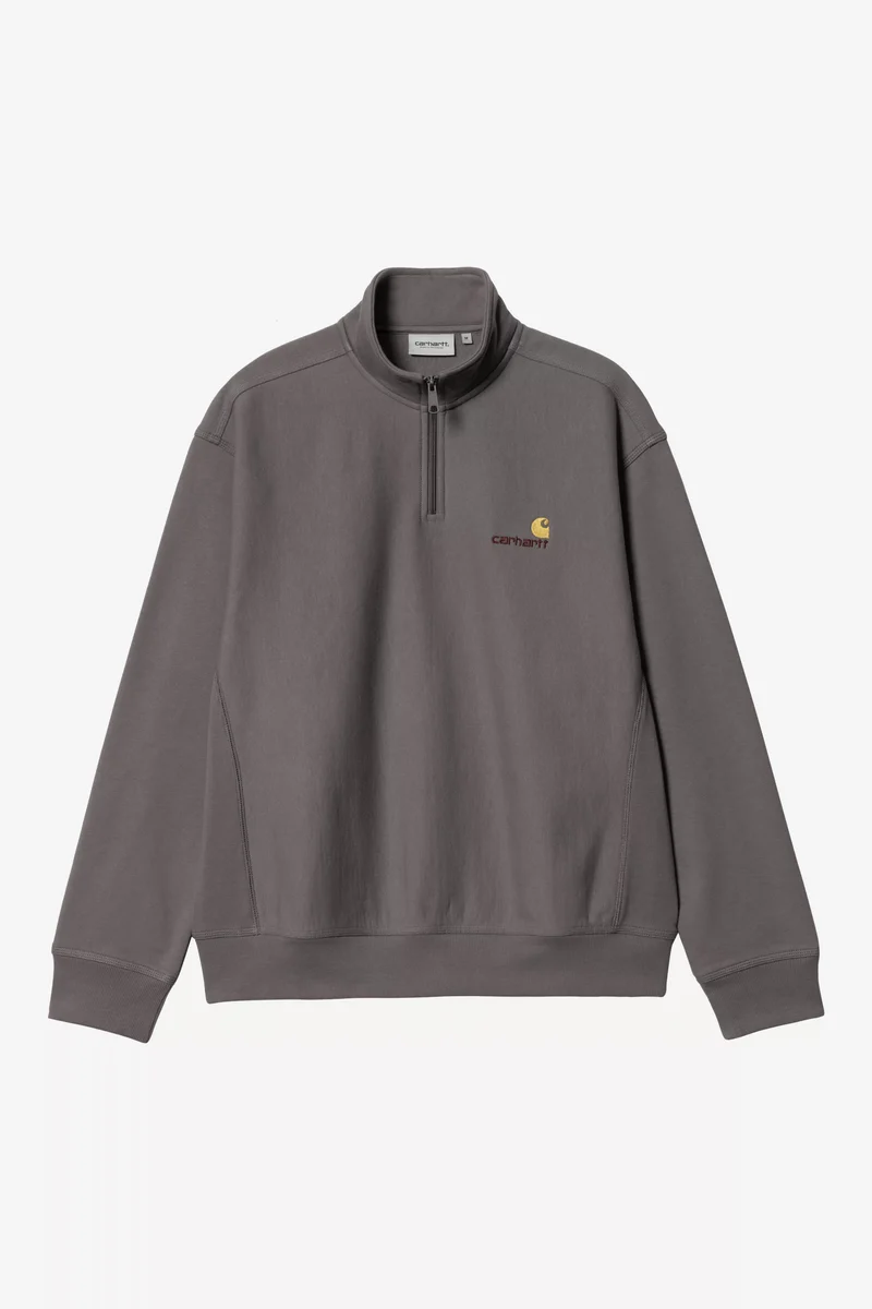 Pull Carhartt Wip HALF ZIP AMERICAN SCRIPT SWEAT Porphyry