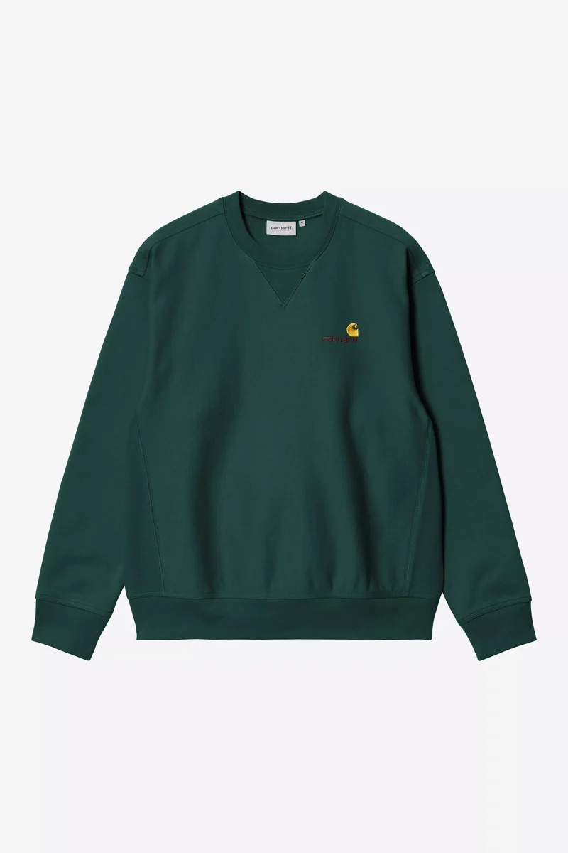Pull Carhartt Wip AMERICAN SCRIP SWEAT Dark Fir