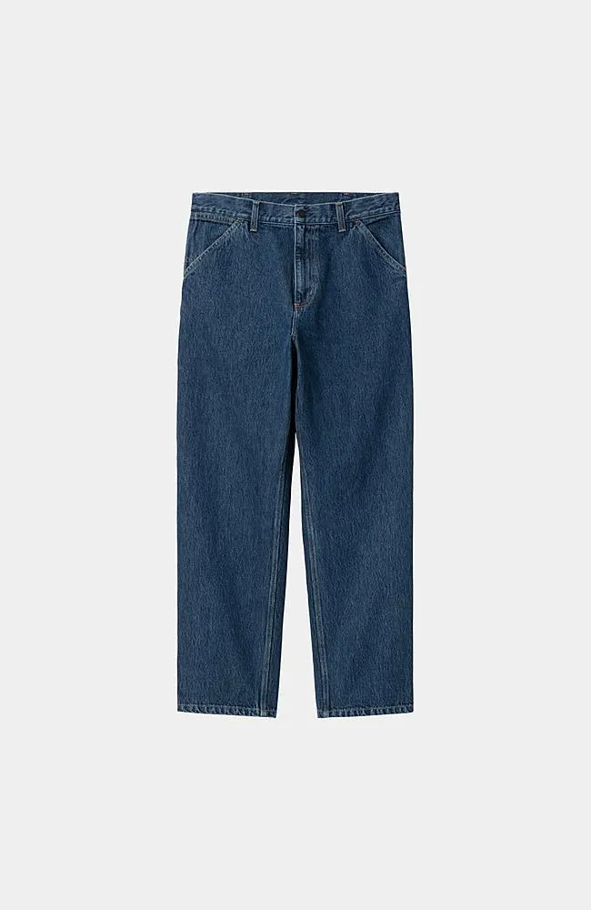 Jean Carhartt Wip SINGLE KNEE PANT Blue Stone Washed